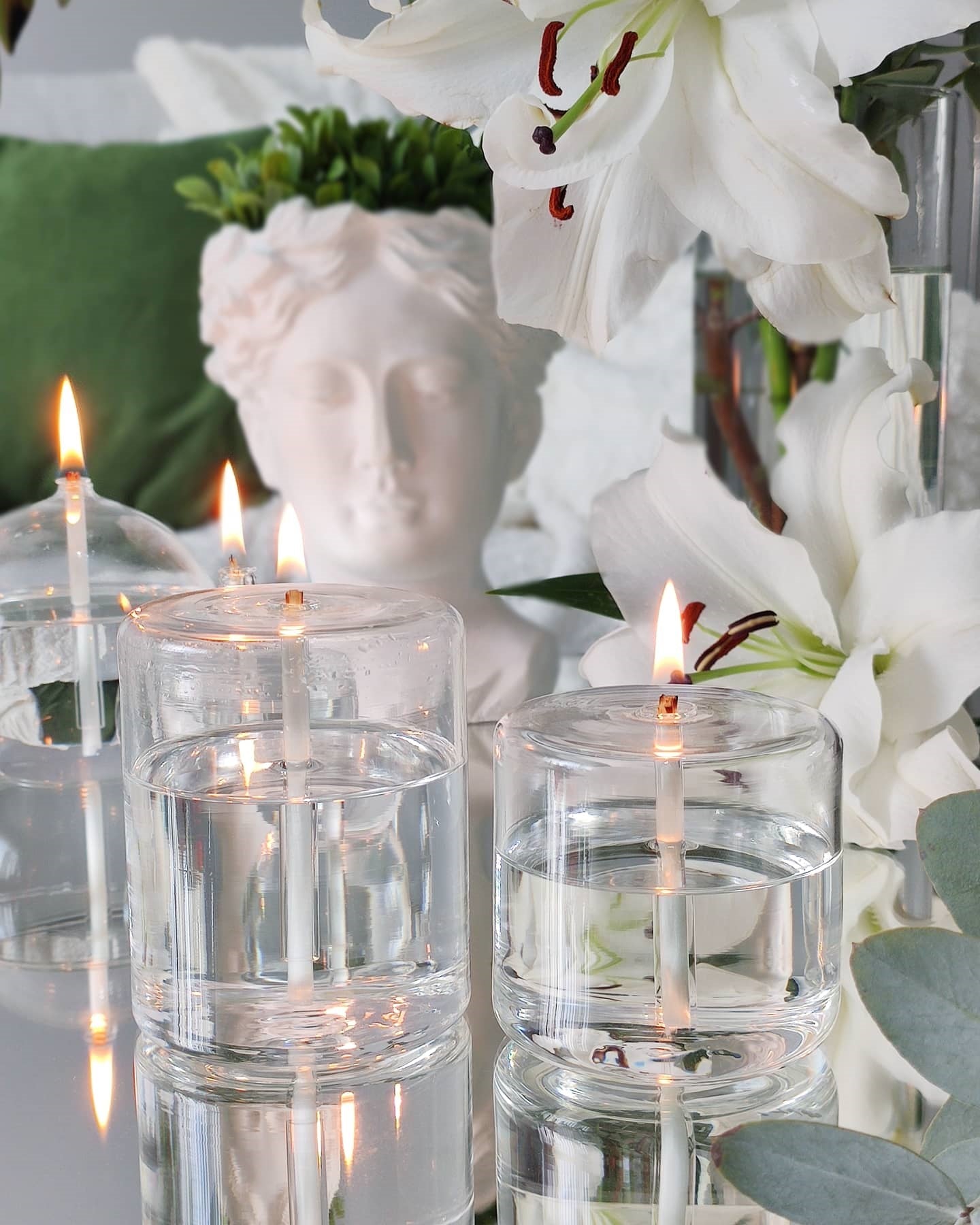 Quem Clear Handmade Glass Rain Drop-Shaped Candle, Modern Home Decor, –  Candyhill