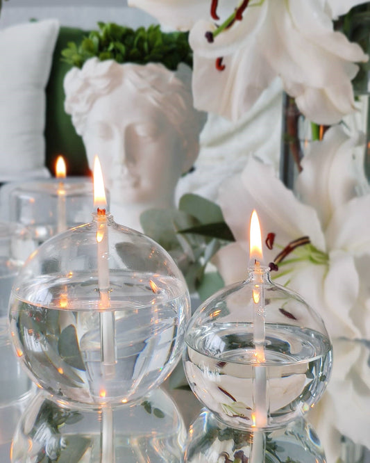Quem Clear Handmade Glass Rain Drop-Shaped Candle, Modern Home Decor, –  Candyhill
